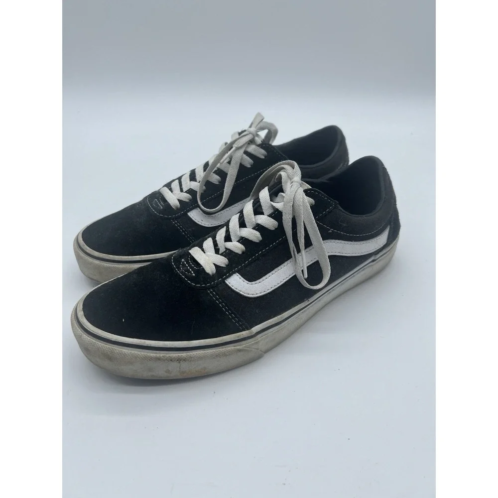 Vans Off The Wall‎ Mens Skate Sneakers Shoes Black White Stripe Size 11